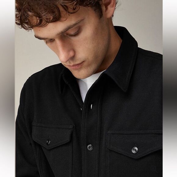 NWT J CREW Seaboard soft-knit shirt in black - Picture 4 of 9